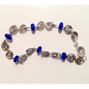 Blue swirl bracelet